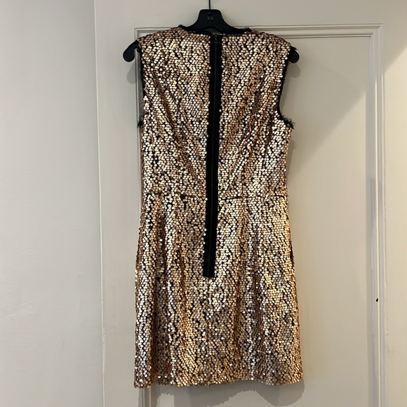 Festive gold metallic dress by Nanette Lenore. Like new. - Picture 4 of 6